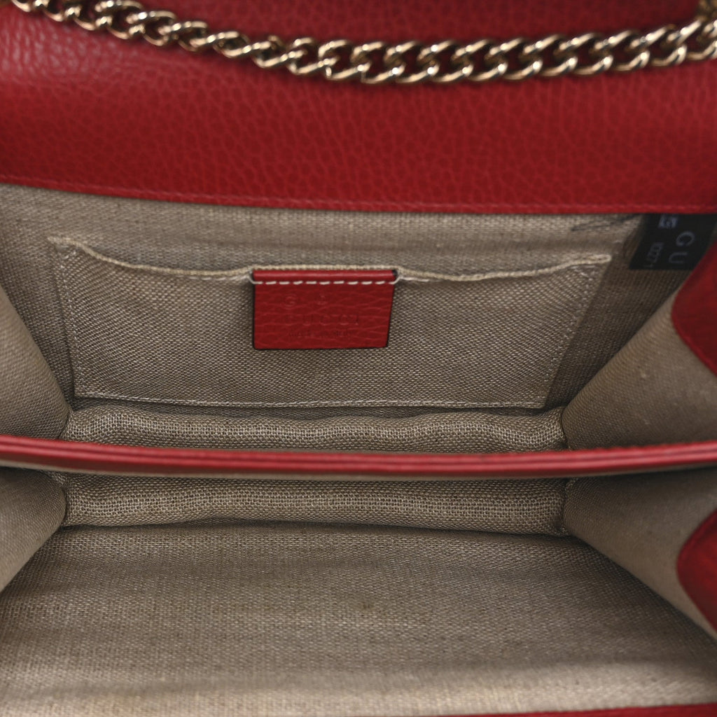 Dollar Calfskin Small Interlocking G Shoulder Bag Red