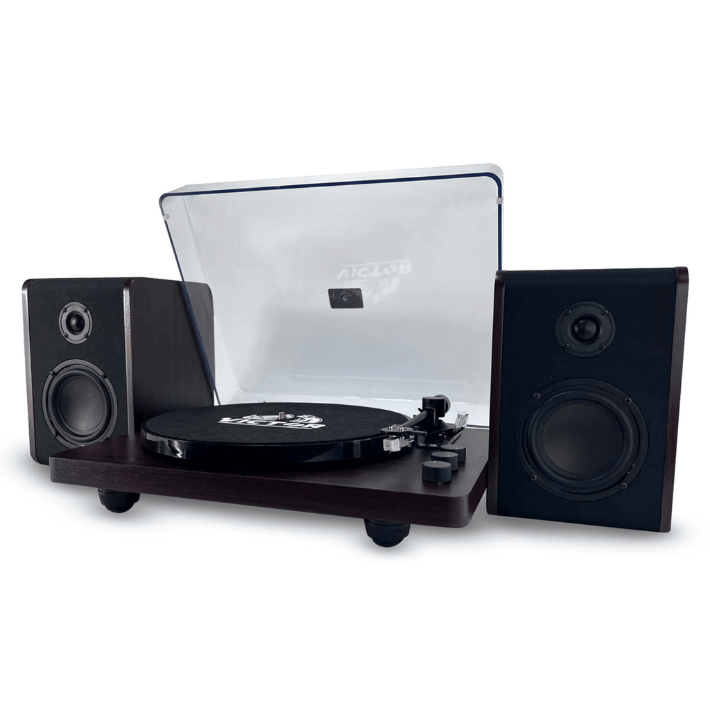 Lincoln Record Player with Stereo Speakers