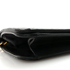 Lambskin Quilted Small Single Flap Bag Black
