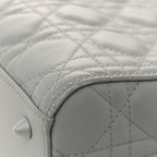Ultra Matte Calfskin Cannage Medium Lady Dior Grey Stone