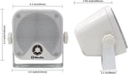 4-Inch 100W Heavy-Duty Waterproof Marine Bluetooth Speakers for Surface Mounting on Campers, Skid Steers, ATVs, UTVs, RZRs, and Golf Carts