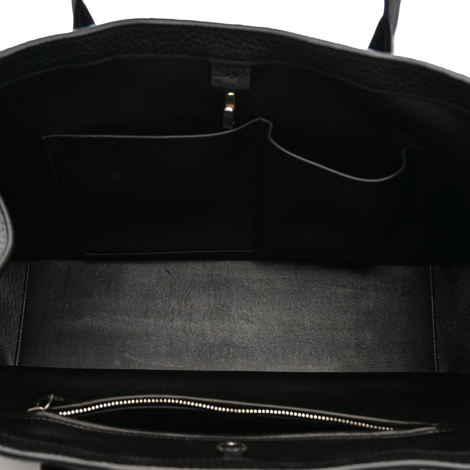 Grained Calfskin Alger Shoulder Bag Black