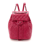 Calfskin Quilted Small Urban Spirit Backpack Dark Pink