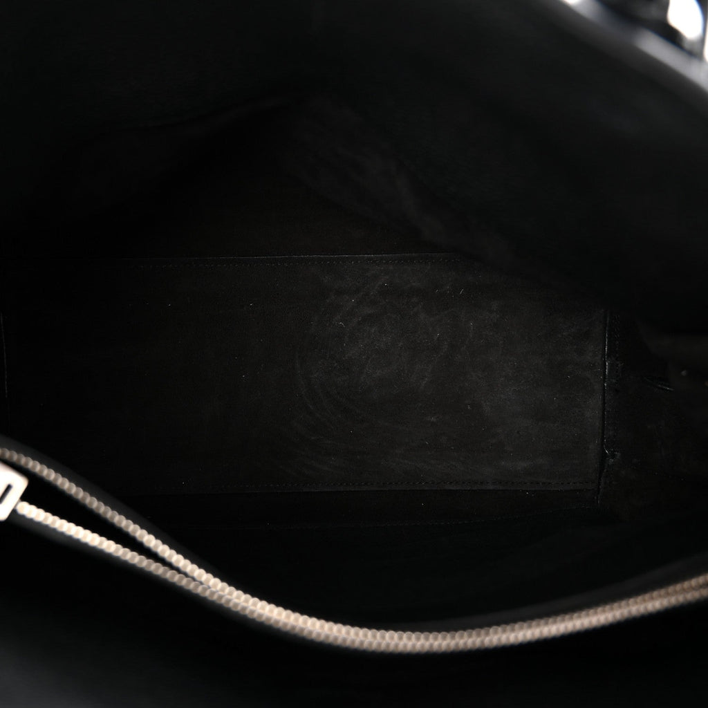 Grained Calfskin Small Supple Sac De Jour Black