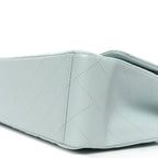 Caviar Quilted Maxi Double Flap Light Blue