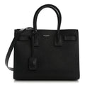 Grained Calfskin Baby Sac De Jour Black