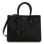 Grained Calfskin Baby Sac De Jour Black