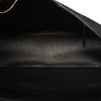 Suede Calfskin Small Souplissimo Maxi Flap Black