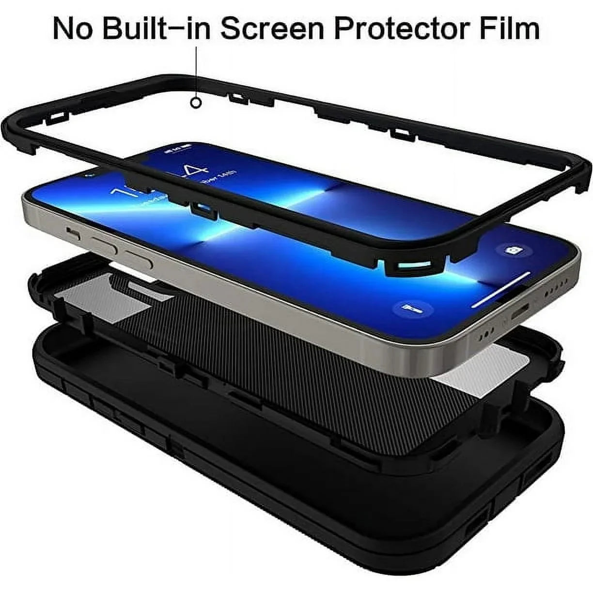 Entronix Case Compatible with iPhone 15 Pro - Triple-Layer Heavy Duty Protection