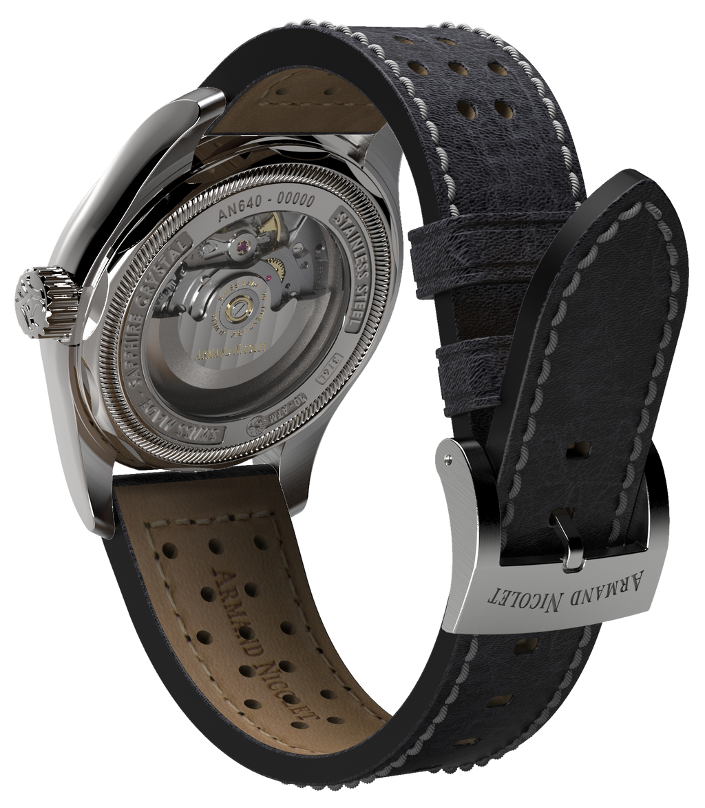 Armand Nicolet Men's Watch MM2 Date 43mm Black