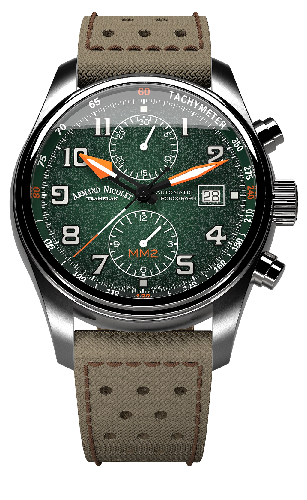 Armand Nicolet Men's Watch MM2 Chronograph 43mm Green