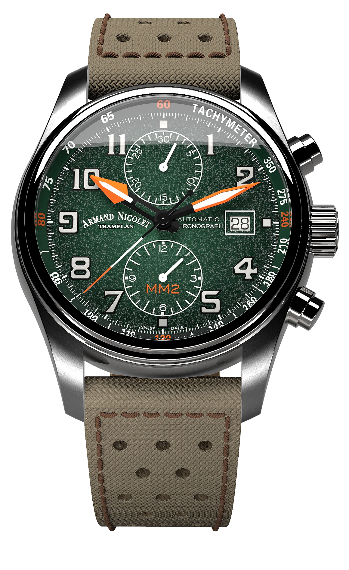 Armand Nicolet Men's Watch MM2 Chronograph 43mm Green