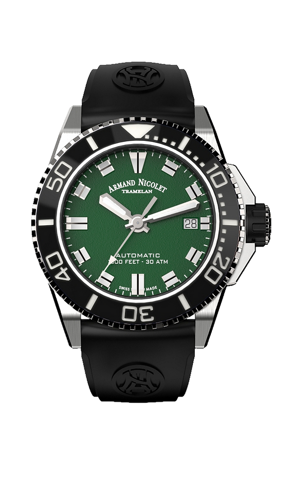 Armand Nicolet Men's Watch JS9 Date 41mm Green Black