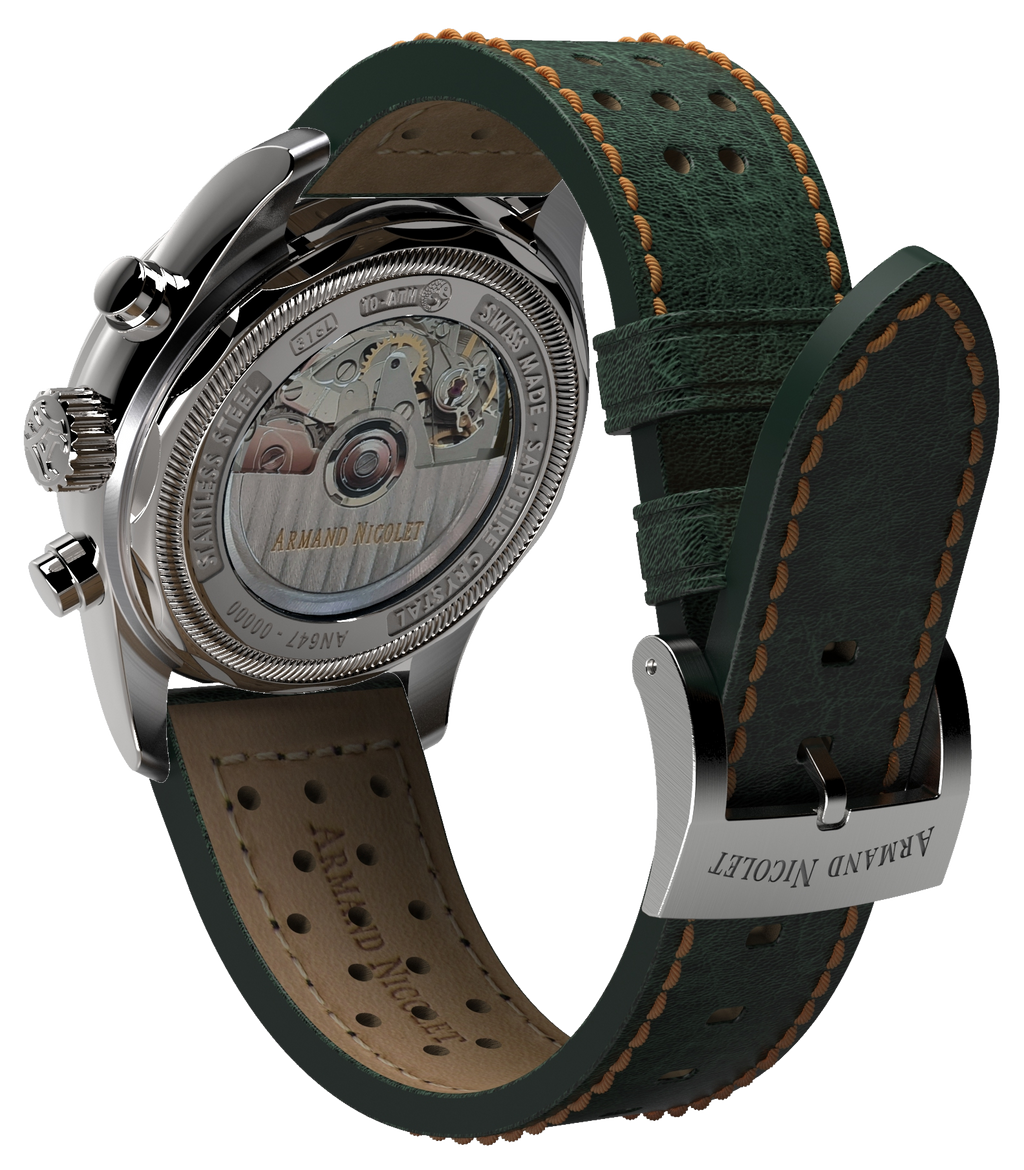 Armand Nicolet Men's Watch MM2 Chronograph 43mm Green