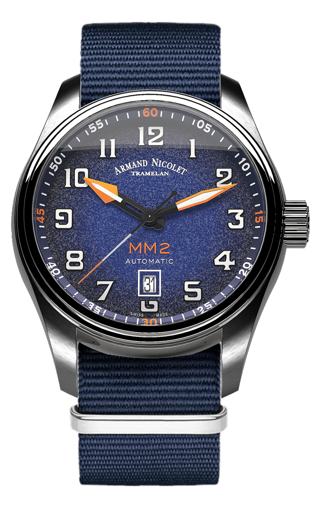 Armand Nicolet Men's Watch MM2 Date 43mm Blue