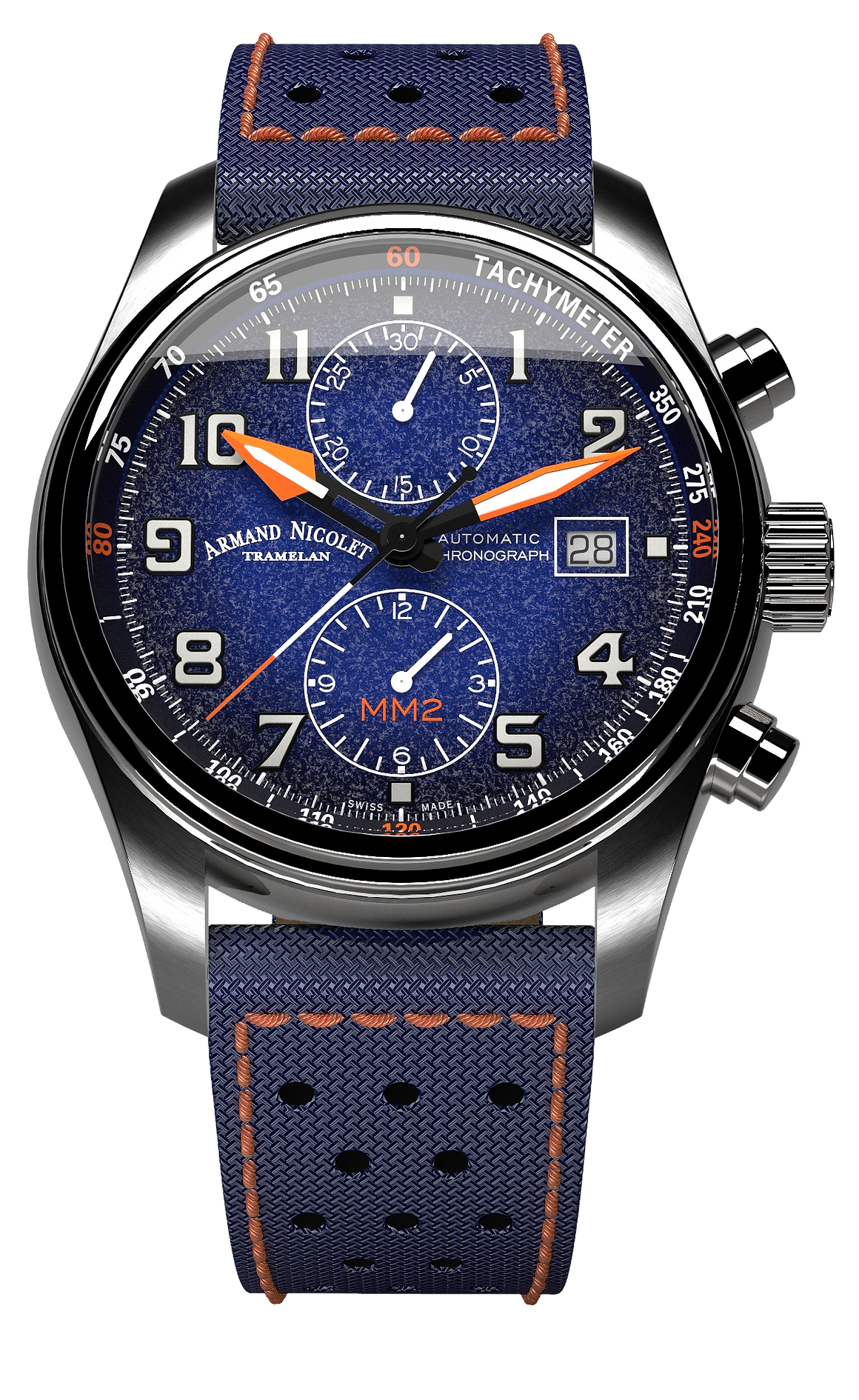 Armand Nicolet Men's Watch MM2 Chronograph 43mm Blue