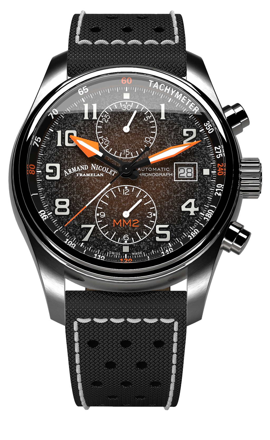 Armand Nicolet Men's Watch MM2 Chronograph 43mm Black