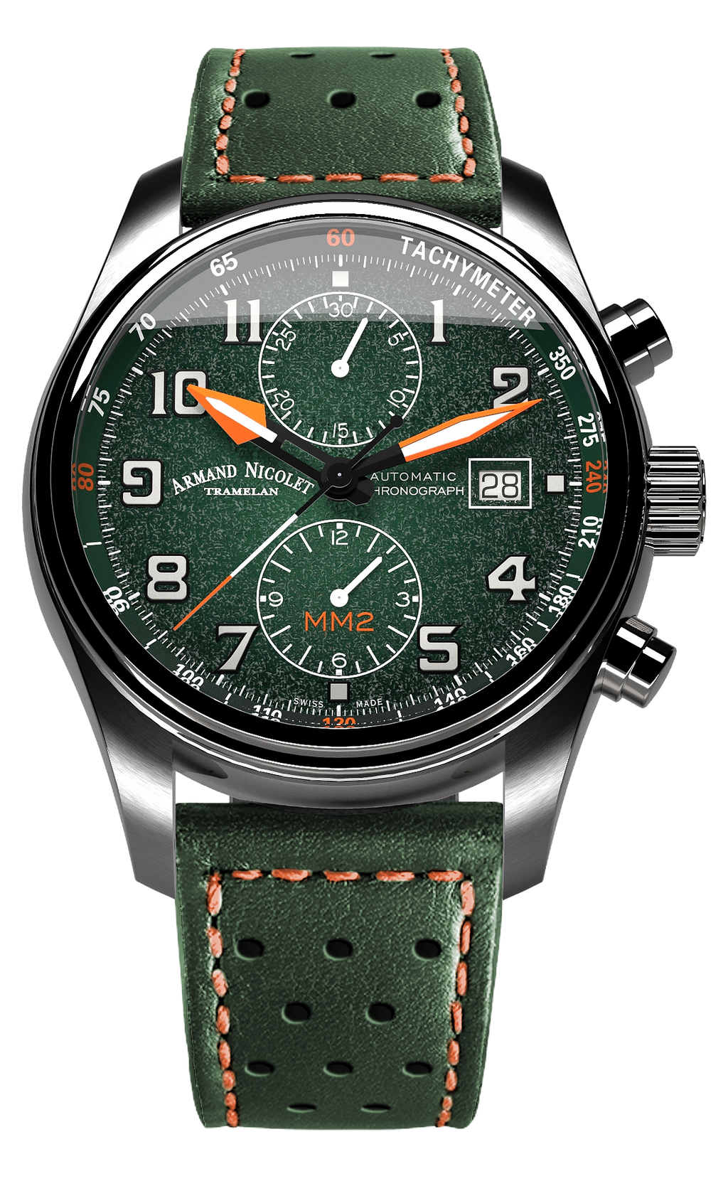Armand Nicolet Men's Watch MM2 Chronograph 43mm Green