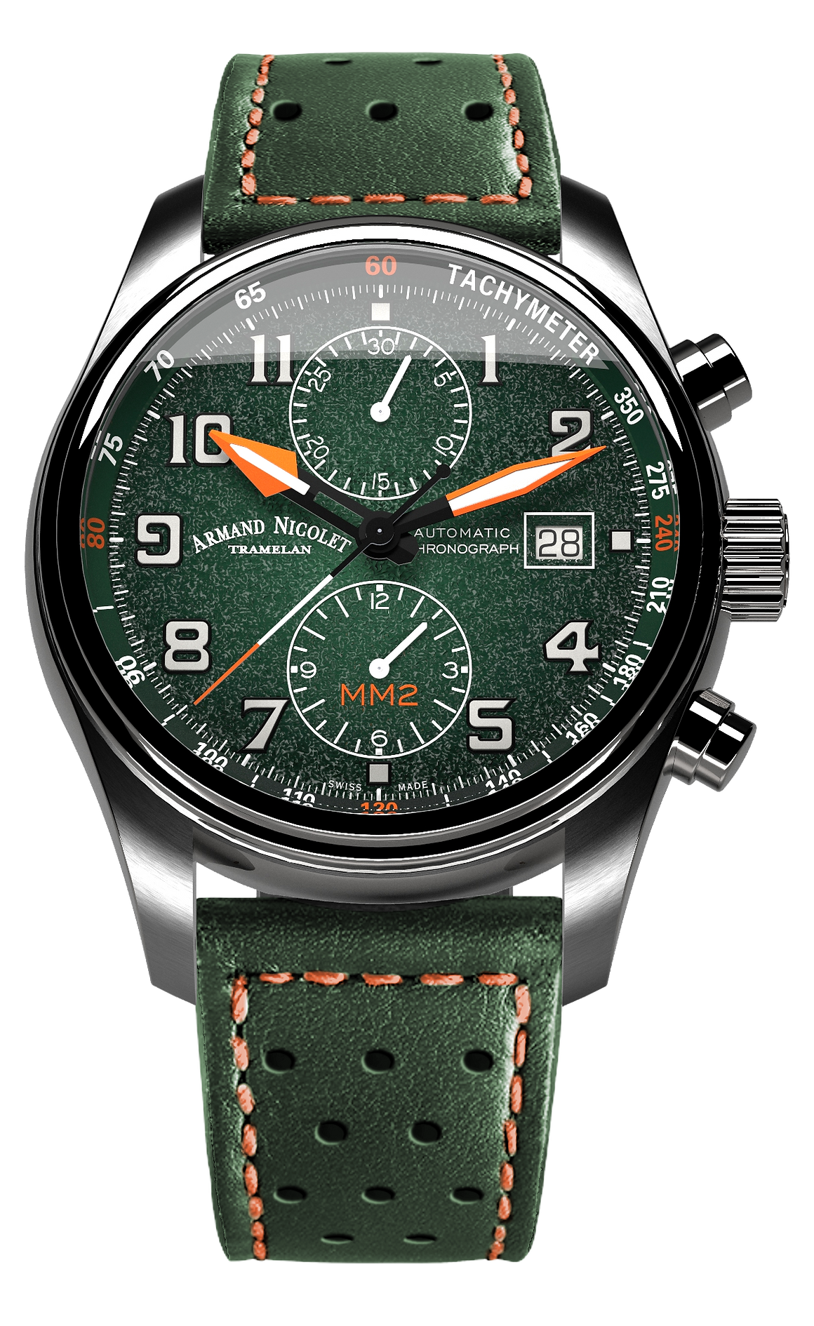Armand Nicolet Men's Watch MM2 Chronograph 43mm Green