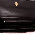 Lizard Lambskin Quilted Large Perfect Edge Flap Burgundy