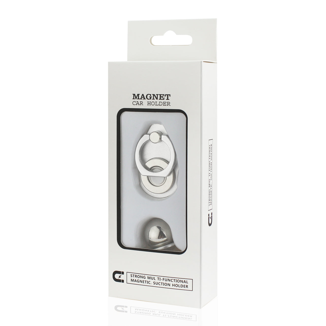 360 Degree Rotating Magnet Car Holder In Silver