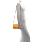 Caviar Quilted Wallet on Chain WOC Yellow