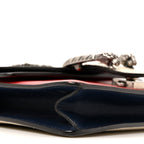 Calfskin Crystal Snake Embroidered Mini Dionysus Shoulder Bag Mystic White Hibiscus Red Blue Agata