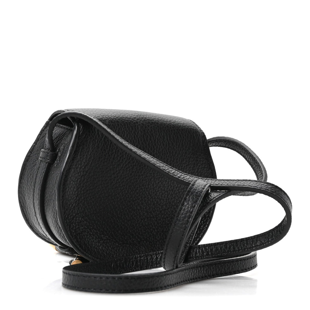 Calfskin Nano Marcie Saddle Bag Black