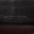 Crocodile Accordion Flap Shoulder Bag Black