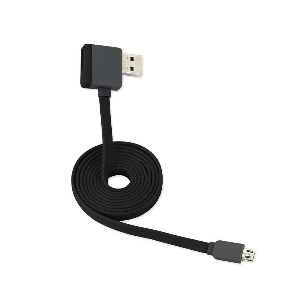 Reiko Micro Usb Piggyback Flat Liberator Usb Cable 3.2Ft In Black