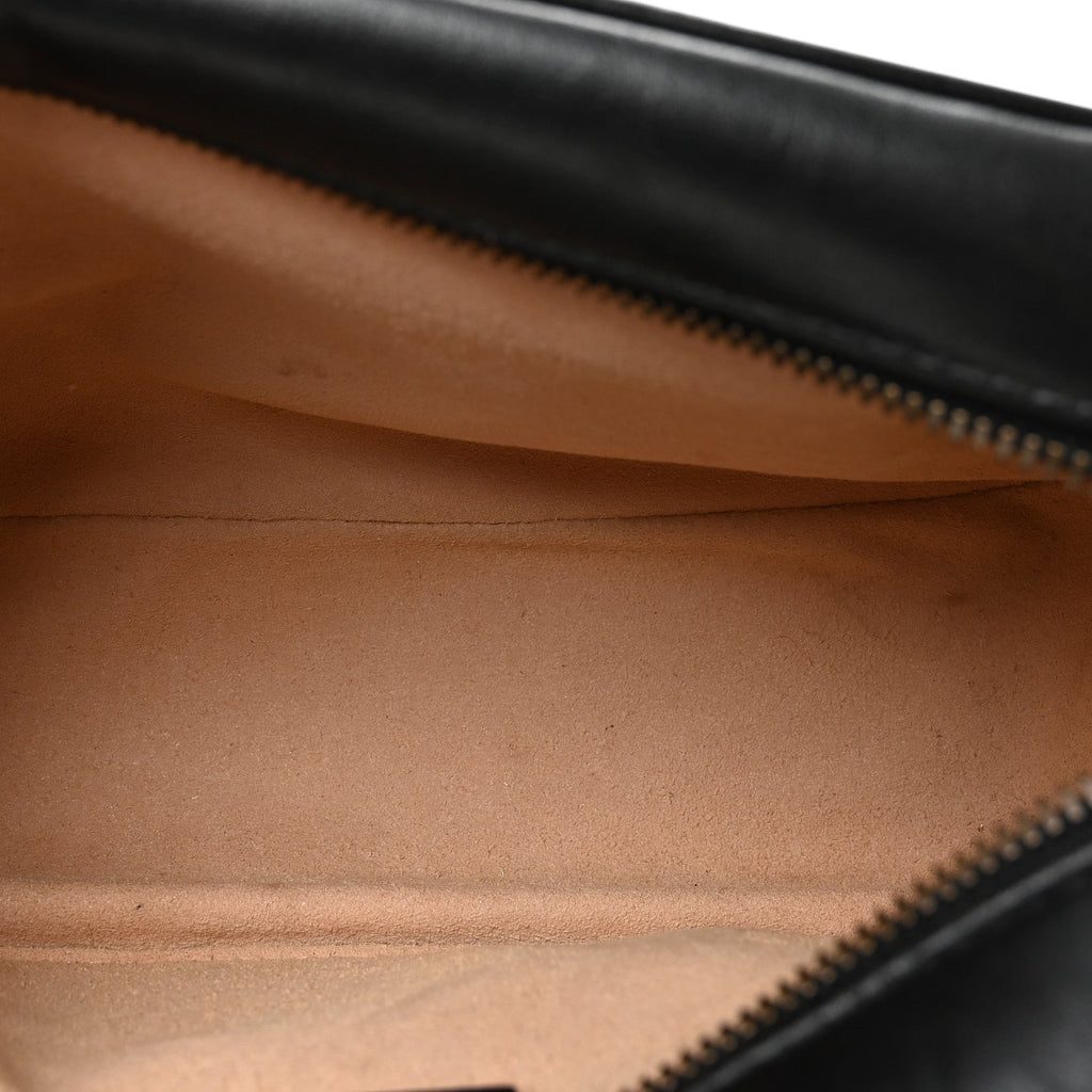 Calfskin Matelasse Small GG Marmont Chain Shoulder Bag Black