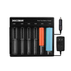 Dottmon Six-Slot Universal Fast Charger Model CB-6A AAAA, AAA, AA, SC, C, D - 12V