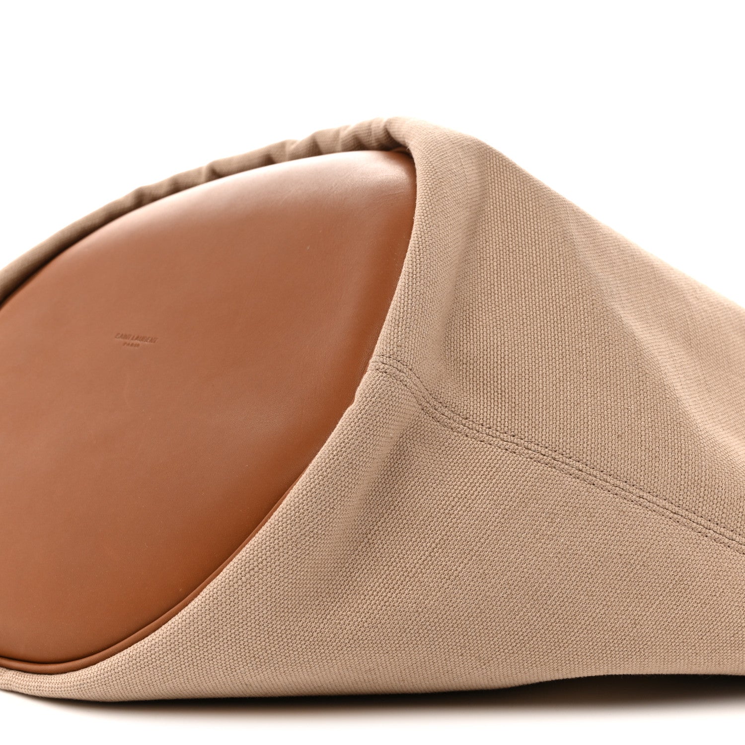 Canvas Calfskin Lauren Panier Tote Desert Dust