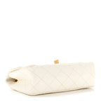 Aged Calfskin Quilted 2.55 Reissue Mini Flap White