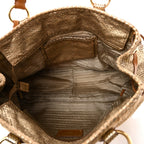 Jute Snakeskin Tote Oro