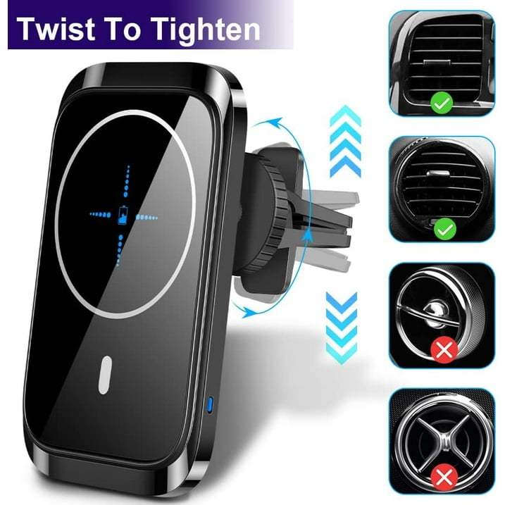 Entronix [Magnetic] Suction Cup Car Phone Holder - Fast Wireless Charging