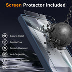 Entronix Bundle Compatible with Galaxy S25 Ultra - [Magnetic] Translucent Matte Case & 1 Clear Screen Protector