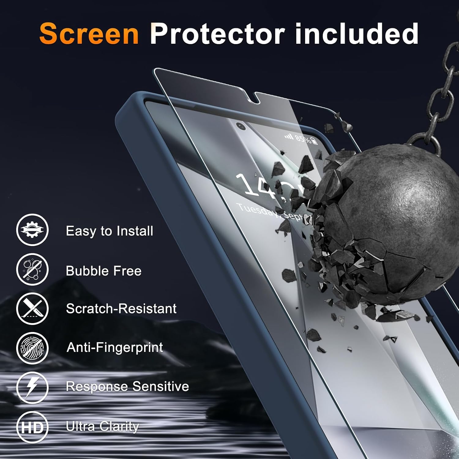 Entronix Bundle Compatible with Galaxy S24 Ultra - [Magnetic] Translucent Matte Case & 1 Clear Screen Protector