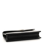 Grain De Poudre Matelasse Chevron Monogram Envelope Chain Wallet Black