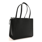 Grainy Calfskin Gemini Tote Black
