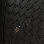 Calfskin Intrecciato Sassolungo Backpack Black Multicolor