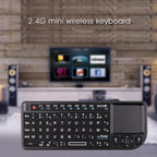 Mini 2.4G RF Wireless Keyboard Spanish French Russian English Keyboard Backlight Touchpad Mouse for PC Notebook Smart Tv Box
