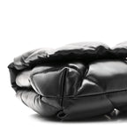 Nappa Calfskin Quilted Touch B Puffy Clutch Black