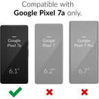 Entronix Bundle Compatible with Pixel 7a - Heavy Duty Case & 2 Clear Screen Protectors