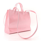 Metallic Vegan Leather Medium Shopping Bag Ballerina