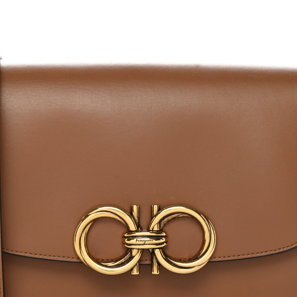 Calfskin Trapezio Crossbody Brown