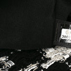 Tweed Quilted Large Chanel 19 Flap Black Ecru White