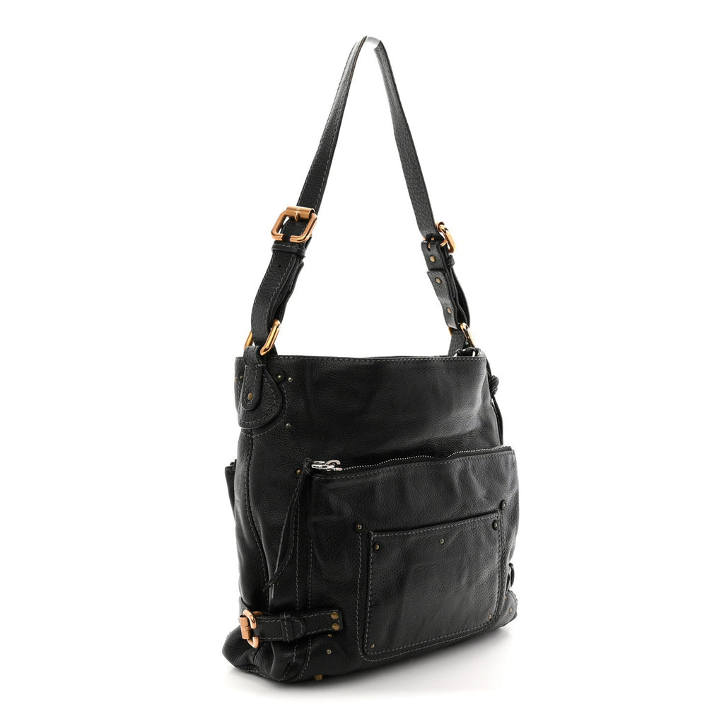 Calfskin Paddington Hobo Black
