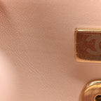 Shiny Caviar Preppy Coco Small Bowling Bag Light Pink