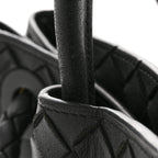 Nappa Intrecciato Medium Andiamo Shoulder Bag Black